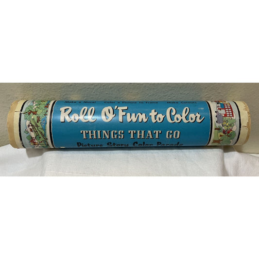 1958 Whitman UNUSED Roll O'Fun to Color Things That Go